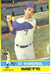 1976 Topps Baseball Cards      314     Ed Kranepool